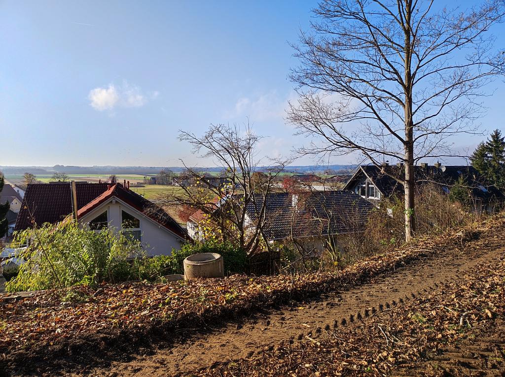 unverbaubarer Blick nach Süden bis zu den Alpen